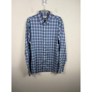 Faherty Brand Movement Shirt Mens XL Blue Pink Plaid Stretch Long Sleeve‎